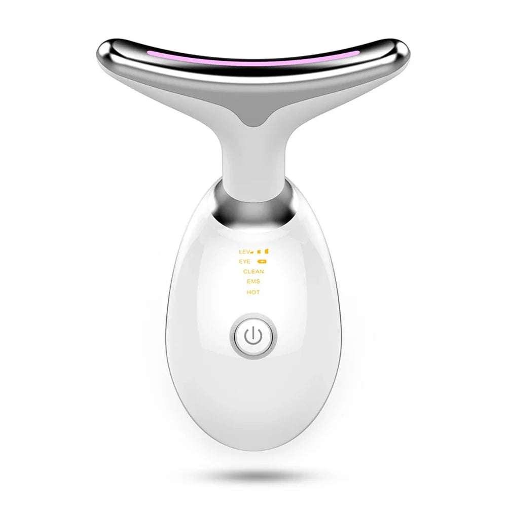 Face & Neck Lift Beauty Device – EMS Facial Massager with LED Light Therapy for Double Chin Removal, Skin Rejuvenation, Tightening & Anti-Wrinkle Care