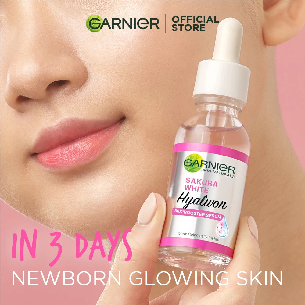30ml Garnier Whitening Essence – Acne Mark Removal, Blackhead & Comedone Care, Pore Tightening, Moisturizing & Facial Repair Serum