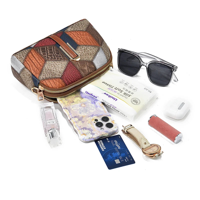 Women’s Trendy Printed Shell Crossbody Bag – Casual Versatile Small Designer Purse