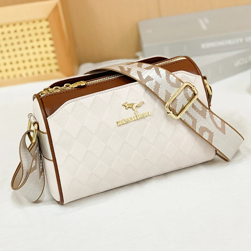Luxury High-Quality Women’s Messenger Bag – Designer Checkered Trendy Shoulder Crossbody