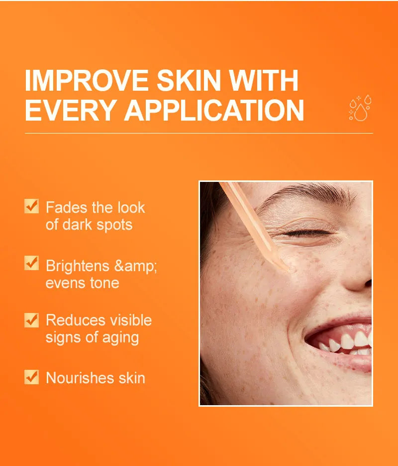 Vitamin C Whitening & Hyaluronic Acid Facial Serum – Moisturizing, Anti-Aging, Brightening & Firming Skin Care Essence