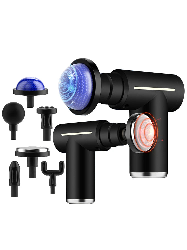 Professional Muscle Massage Gun – Intelligent Fitness Massager with Hot & Cold Compress & 6 Interchangeable Heads for Deep Muscle Relaxation & Recovery