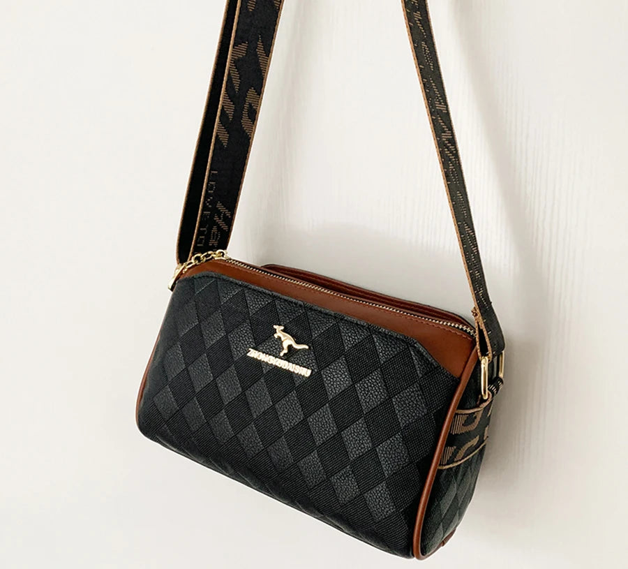 Luxury High-Quality Women’s Messenger Bag – Designer Checkered Trendy Shoulder Crossbody