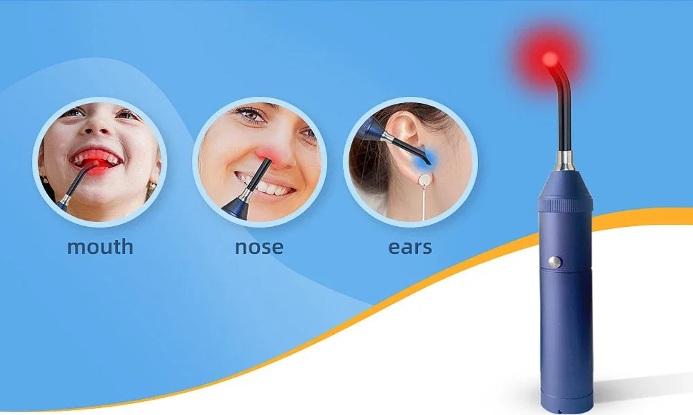 Red Light Therapy Device – Infrared Wand for Cold Sores, Canker Sores & Pain Relief | Multi-Area Treatment (Mouth, Nose, Ear, Knee, Feet, Hands, Ankle)