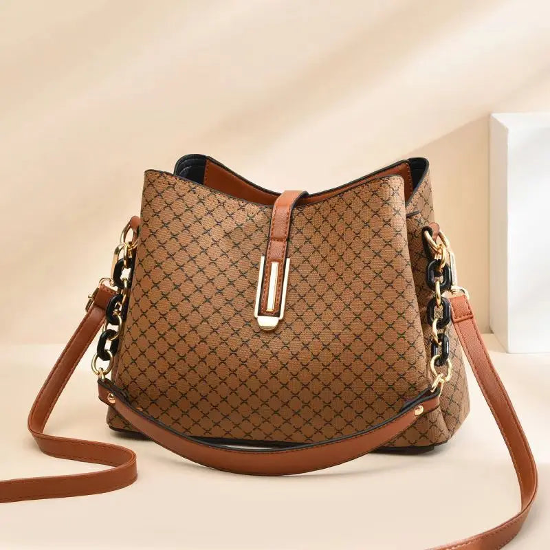 Fashion Women’s Bucket Crossbody Bag – Vintage Tassel PU Leather Designer Shoulder Bag