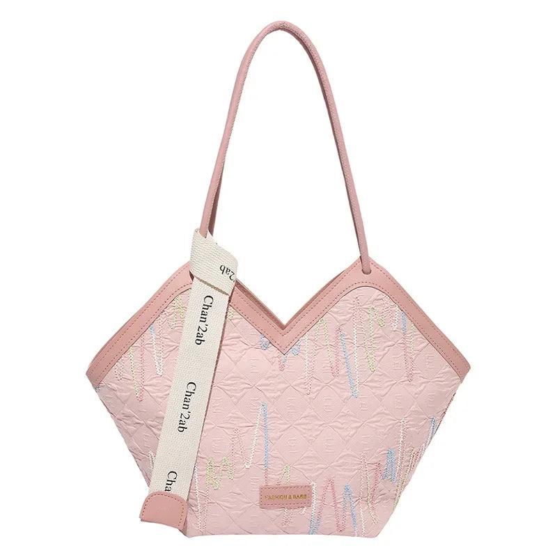 Large Capacity PU Tote – Minimalist Versatile Shoulder Bag for Women