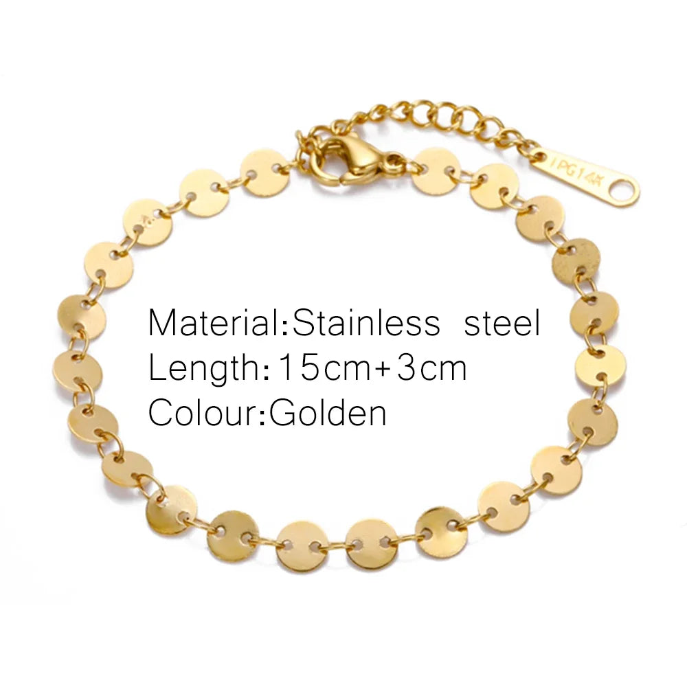 Gold Stainless Steel Twist Cuban Chain Bracelet – Women’s Jewelry Gift