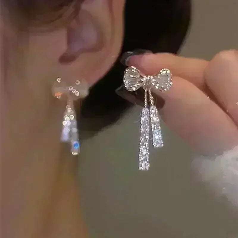 Rectangular Zircon Earrings – Elegant Women’s Wedding Jewelry