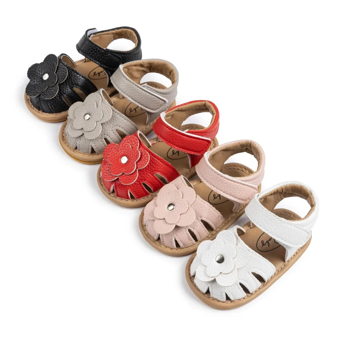 Baby Girl Flower Sandals – Soft Sole Non-Slip Dress Shoes