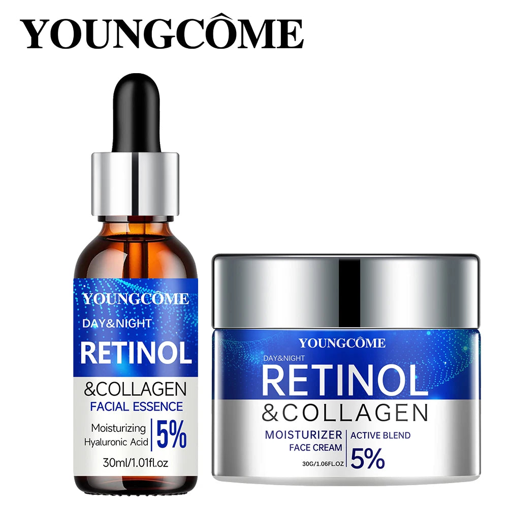 Retinol Cream & Serum Set – Anti-Wrinkle Skin Repair & Firming