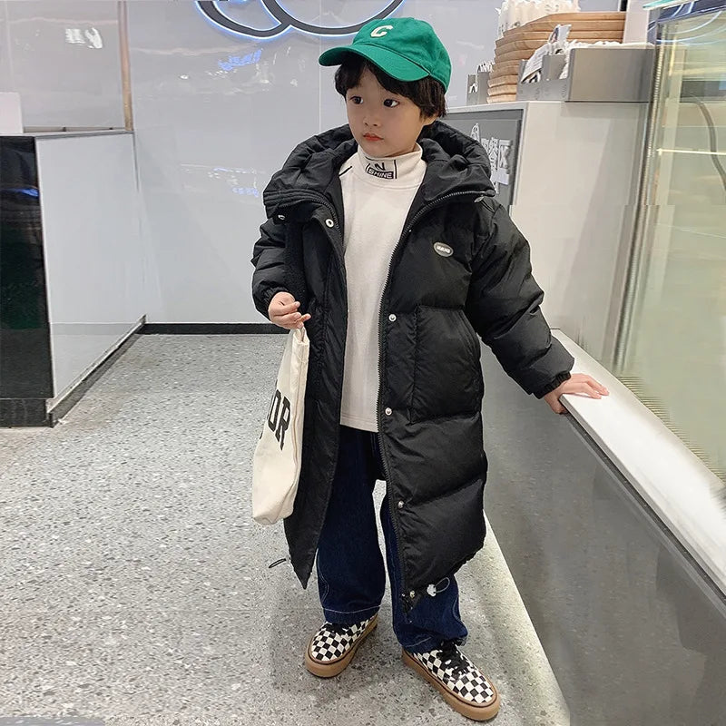 Winter Warm Girls Hooded Puff Jacket – Cotton Lined Zipper Coat, Thick Kids School Outfits 2-14Y
