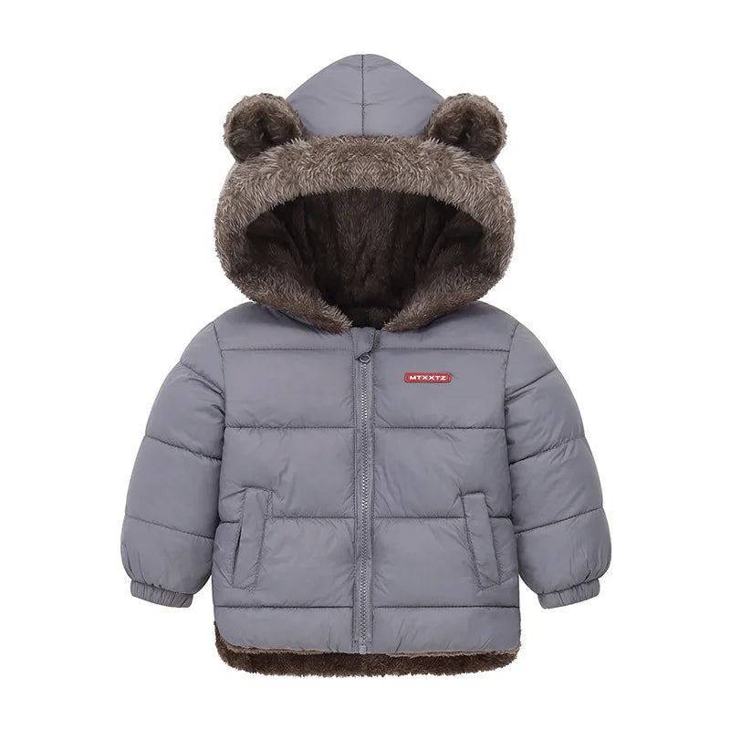 inter Baby Jacket – Cute Cartoon Hooded Warm Coat 2–6Y Kids Outerwear