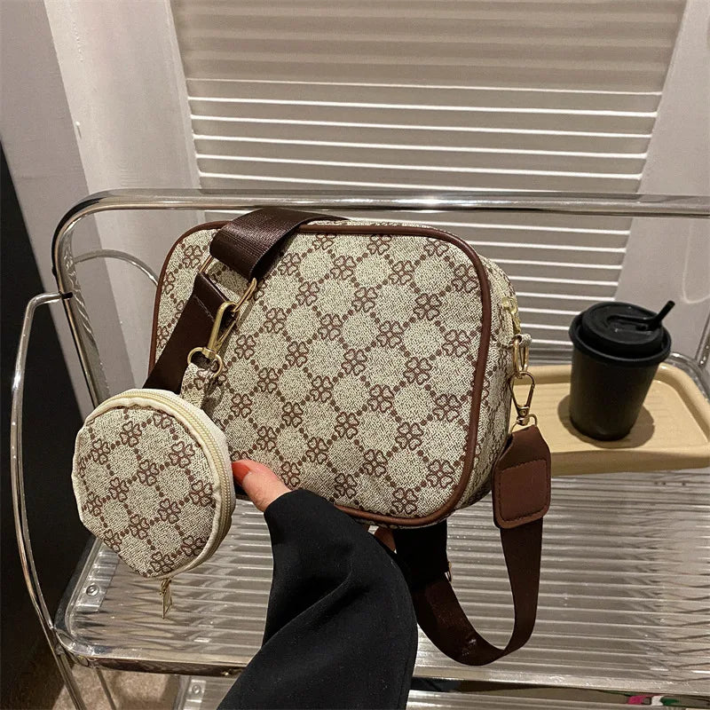 Vintage Pattern Shell Crossbody Bag – Small Luxury Designer Shoulder Purse for Women