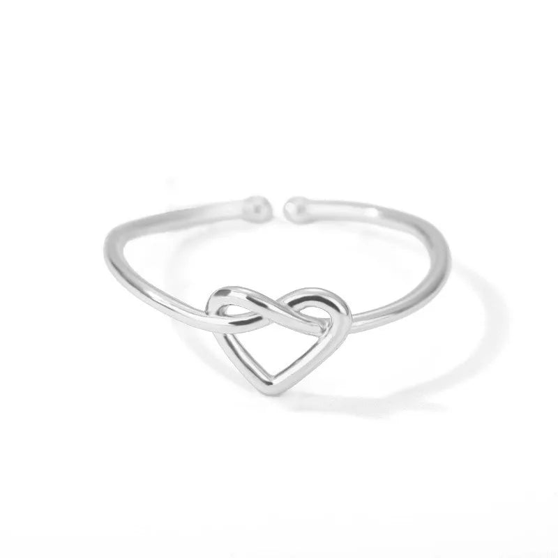 Zircon Little Heart Stainless Steel Ring – Minimalist Dainty Valentine’s Gift for Women