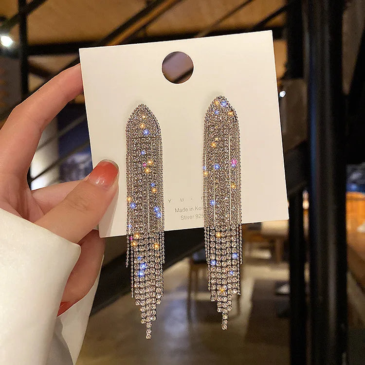 Rectangular Zircon Earrings – Elegant Women’s Wedding Jewelry