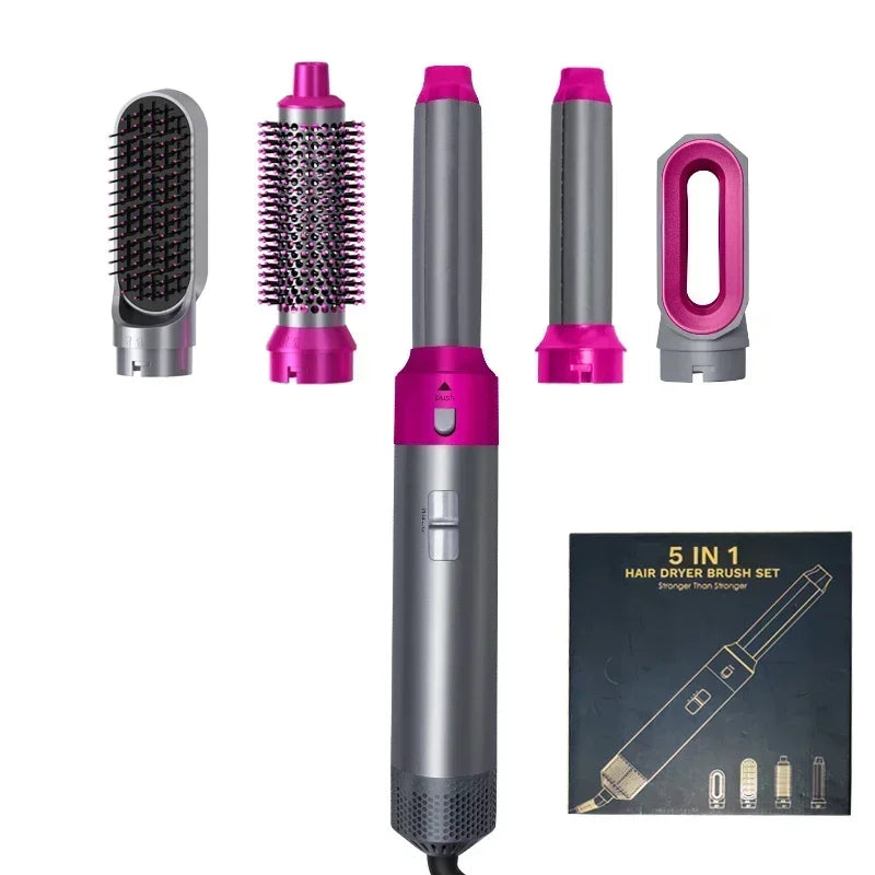 5-in-1 Professional Hair Dryer & Styling Tool – Blow Dryer, Straightener, Curler & Hot Comb