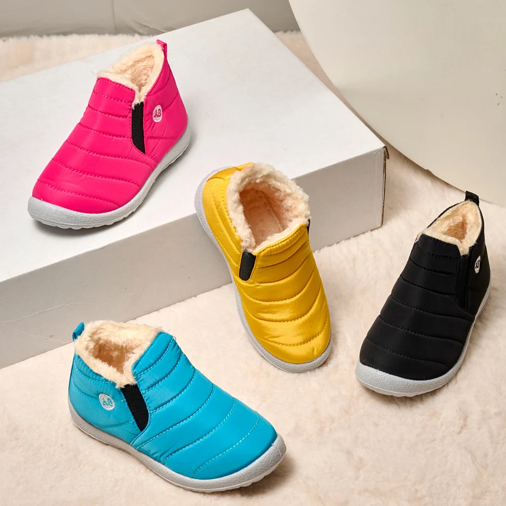 Children Winter Plush Snow Boots Waterproof Non-Slip