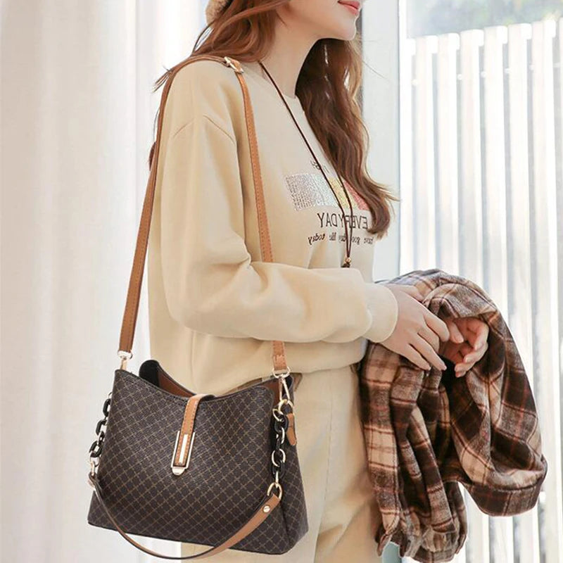 Fashion Women’s Bucket Crossbody Bag – Vintage Tassel PU Leather Designer Shoulder Bag