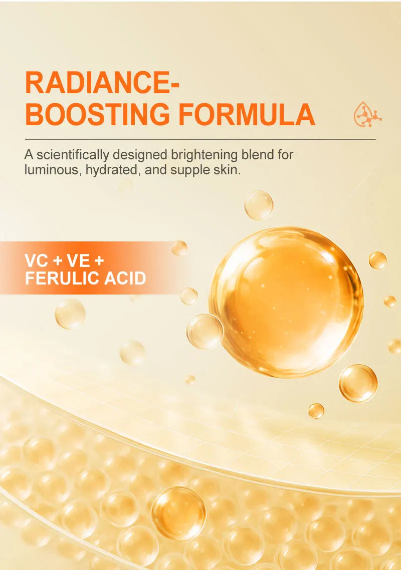 Vitamin C Whitening & Hyaluronic Acid Facial Serum – Moisturizing, Anti-Aging, Brightening & Firming Skin Care Essence