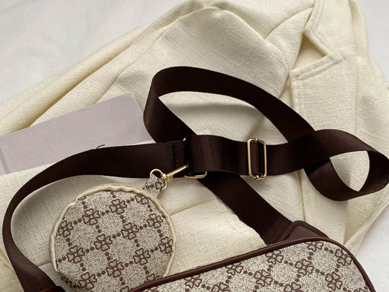 Vintage Pattern Shell Crossbody Bag – Small Luxury Designer Shoulder Purse for Women