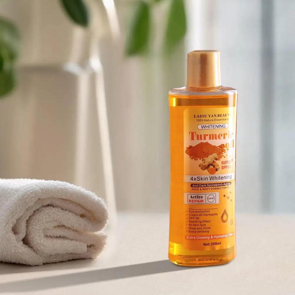 Turmeric & Ginger Essential Oil (200ml) – Deep Hydration, Nourishing & Smoothing Face & Skin Care