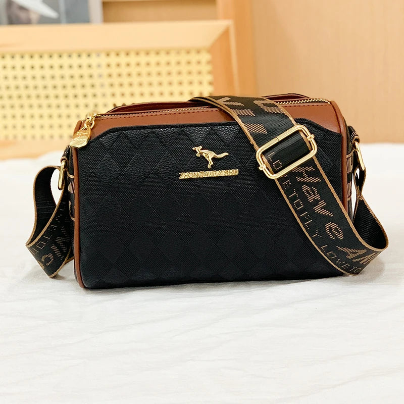 Luxury High-Quality Women’s Messenger Bag – Designer Checkered Trendy Shoulder Crossbody