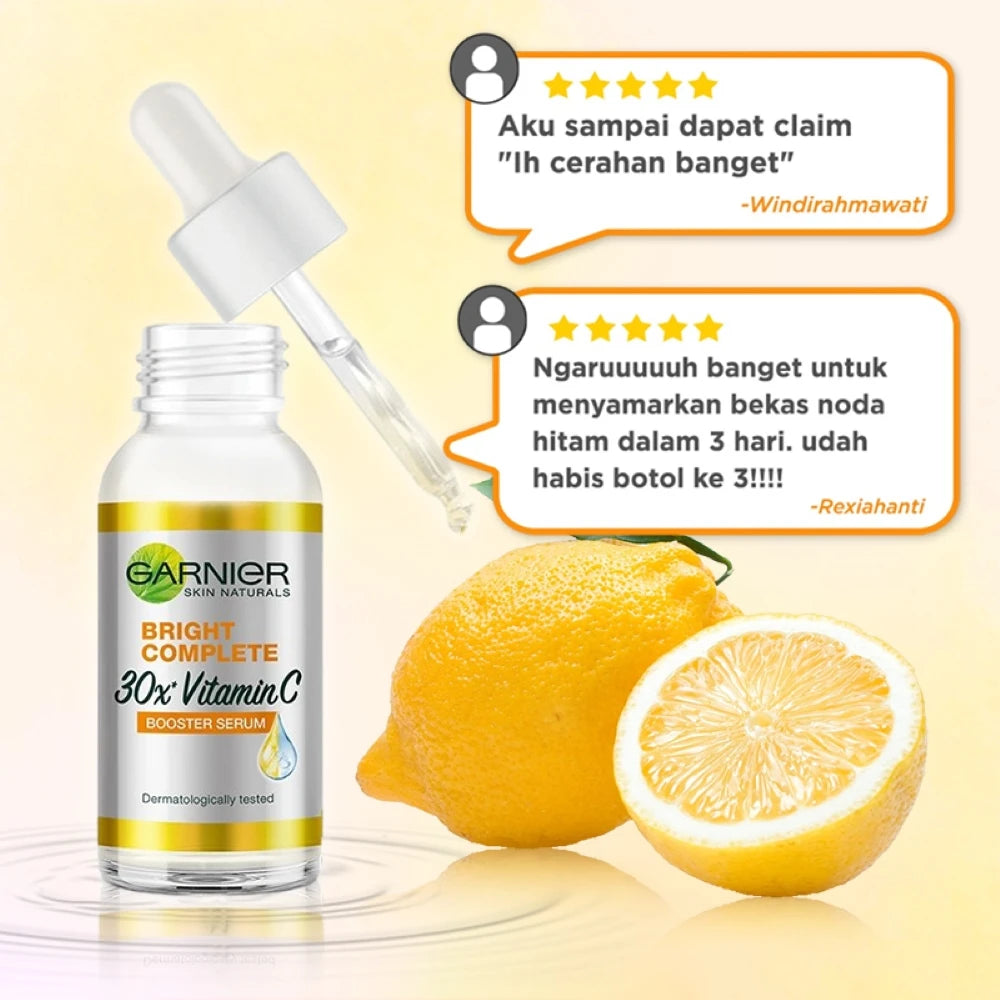 30ml Garnier Whitening Essence – Acne Mark Removal, Blackhead & Comedone Care, Pore Tightening, Moisturizing & Facial Repair Serum