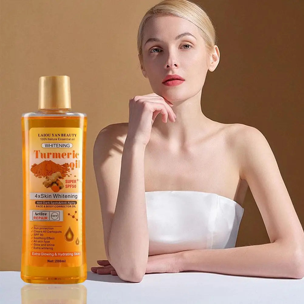 Turmeric & Ginger Essential Oil (200ml) – Deep Hydration, Nourishing & Smoothing Face & Skin Care