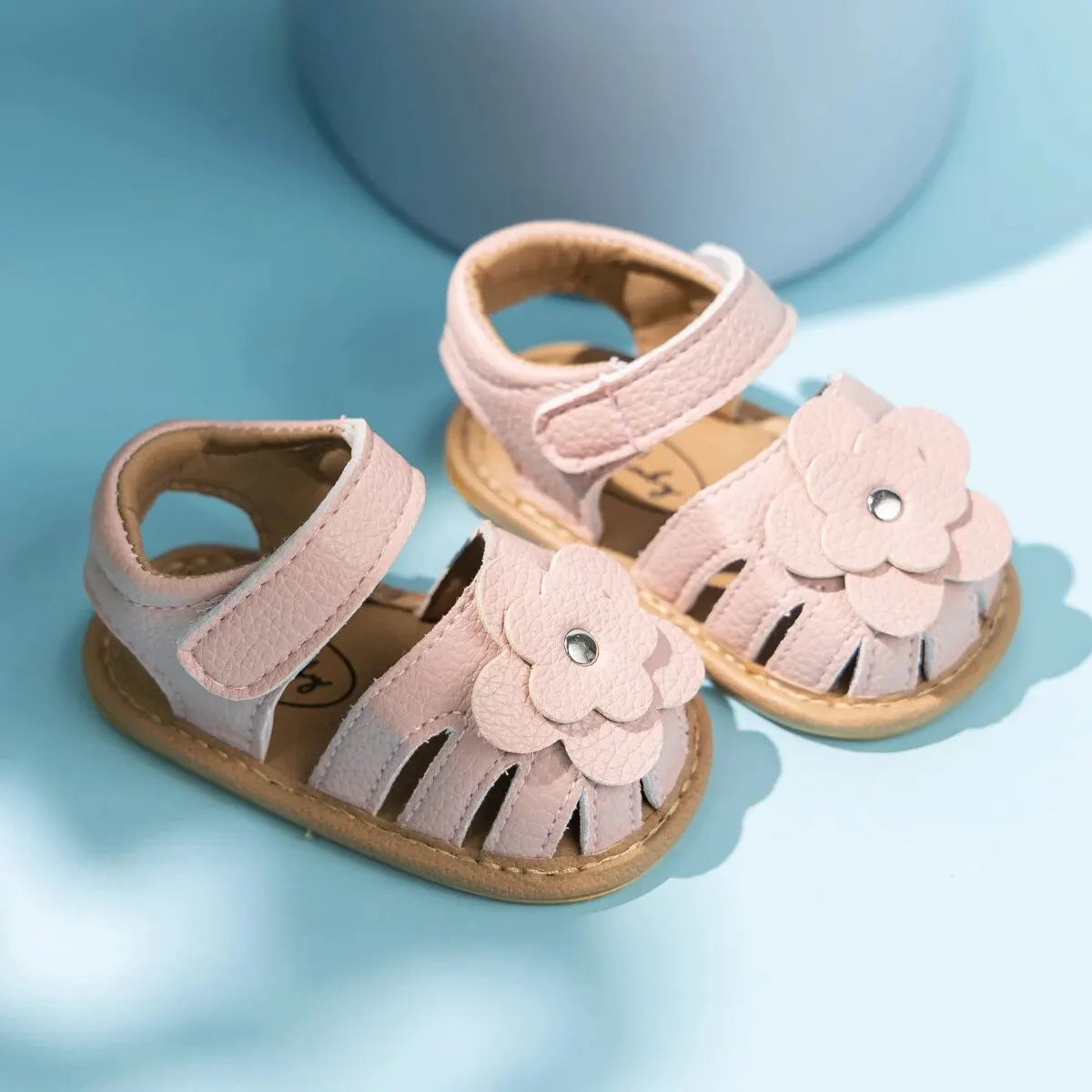 Baby Girl Flower Sandals – Soft Sole Non-Slip Dress Shoes