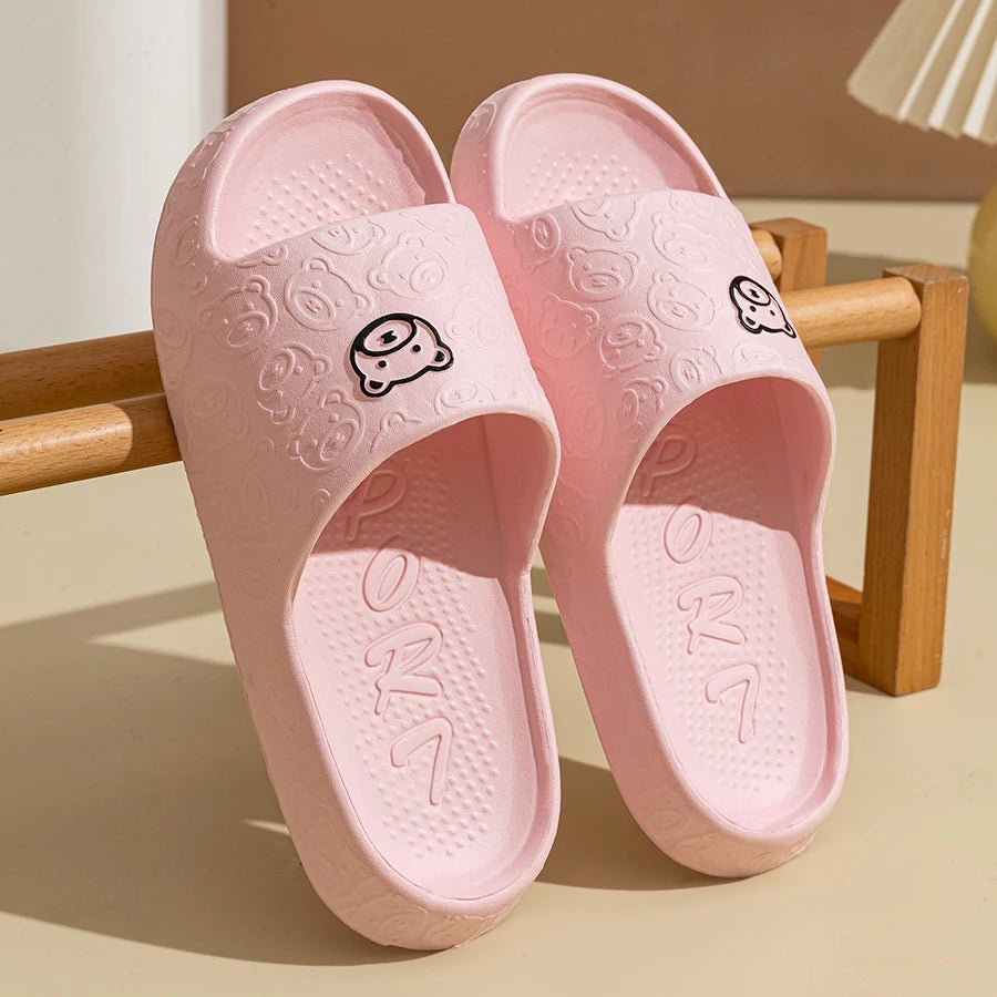 Little Bear Slide Slippers – Soft Non-Slip Unisex Summer Sandals