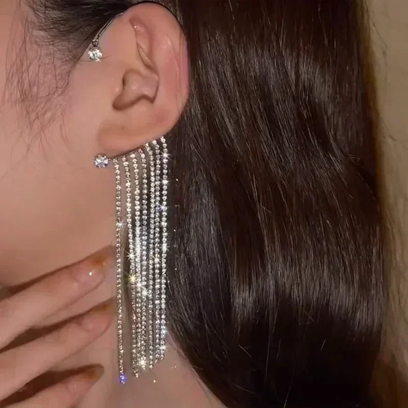 Rectangular Zircon Earrings – Elegant Women’s Wedding Jewelry