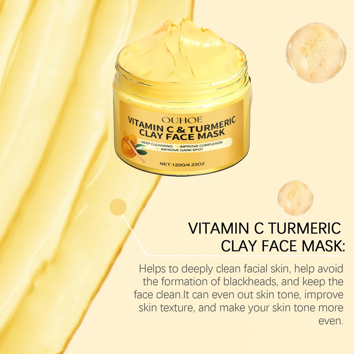 Vitamin C & Turmeric Face Mask – Deep Cleansing & Pore Care