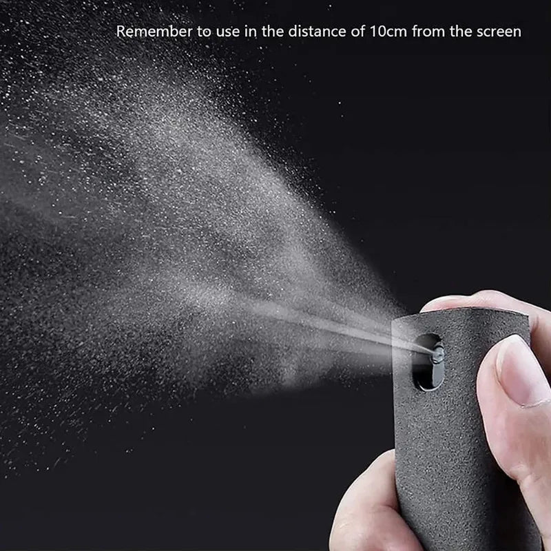 Microfiber Screen Cleaner Spray Bottle – Portable Press-Type Tool for Phone, Tablet & Laptop Screens (Empty, No Liquid)