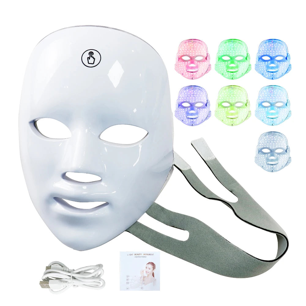 LED Face & Neck Beauty Machine – Skin Care Massager for Tightening, Lifting & Rejuvenation