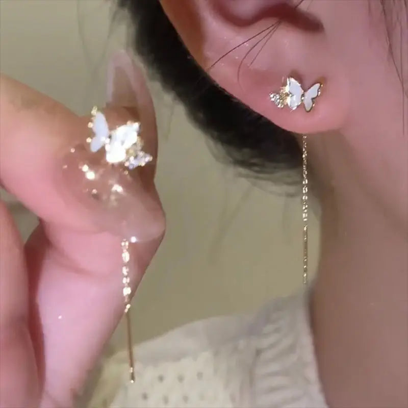 Rectangular Zircon Earrings – Elegant Women’s Wedding Jewelry