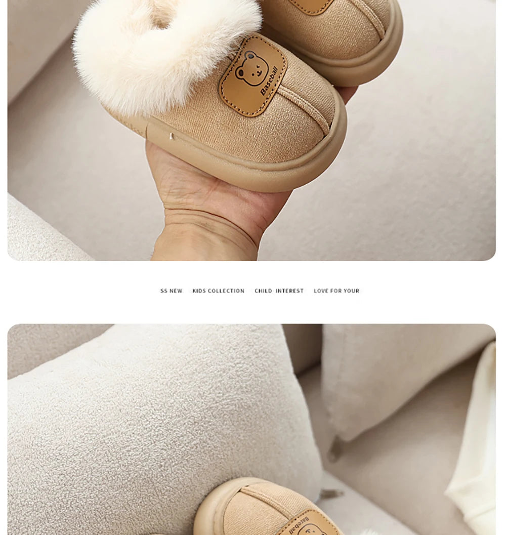 Cute Cartoon Winter Boots for Kids – Boys Girls Plush Warm Snow Boots Toddler Children's Shoes