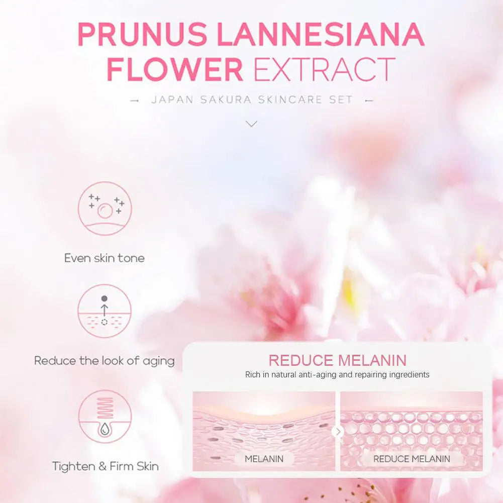Sakura Skincare Gift Set – Cream, Toner, Serum & More (3/5pcs)