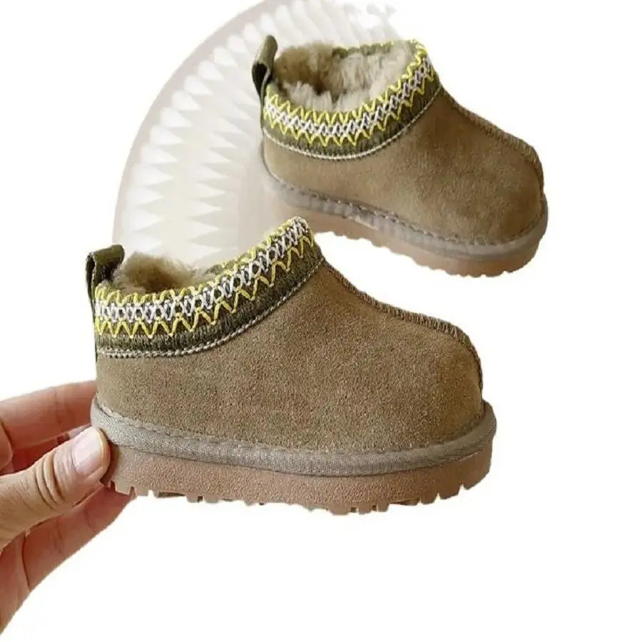 Children Warm Winter Snow Boots Anti-Slip Plush Shoes