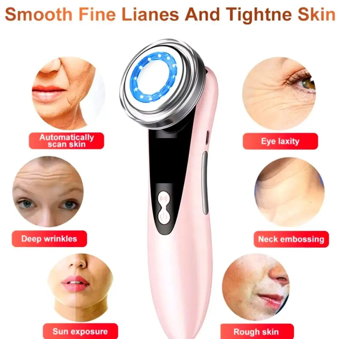 4 in 1 RF EMS Facial Massager Multifunction Skin Care Tools Face Beauty Device Double Chin Removal Face Firming Massager