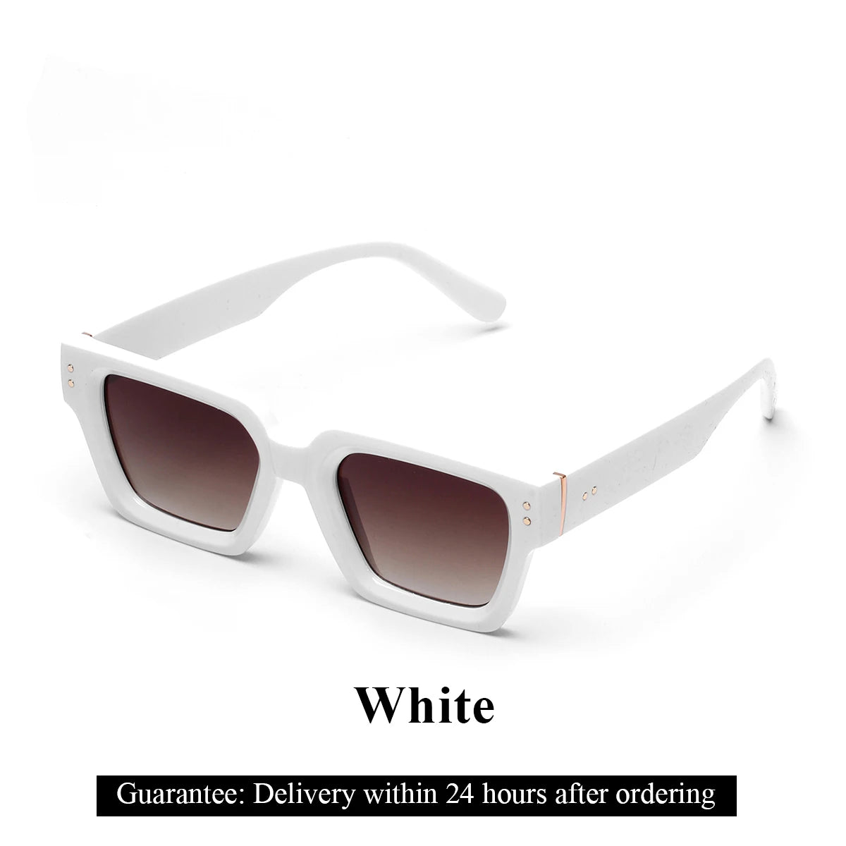 Ruiao 2025 Luxury Premium Black Designer Square Sunglasses – Unisex for Men & Women
