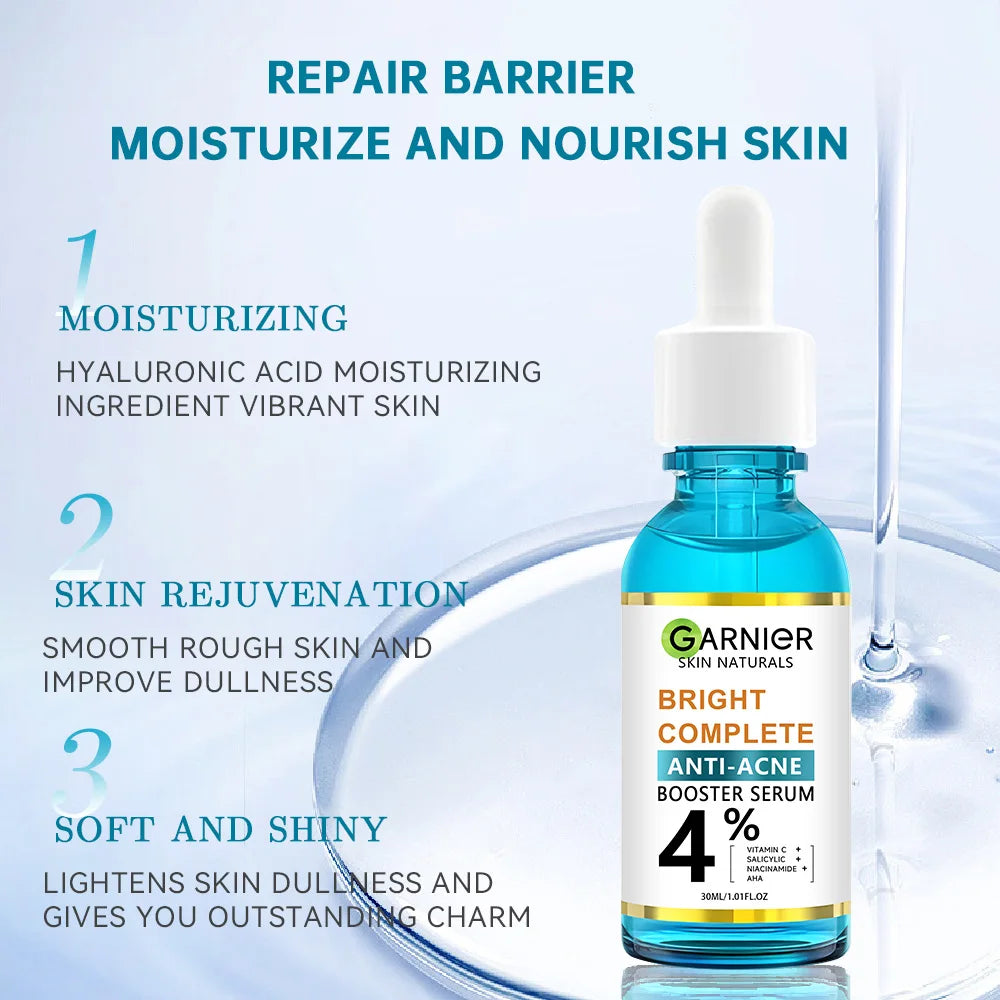 30ml Garnier Whitening Essence – Acne Mark Removal, Blackhead & Comedone Care, Pore Tightening, Moisturizing & Facial Repair Serum