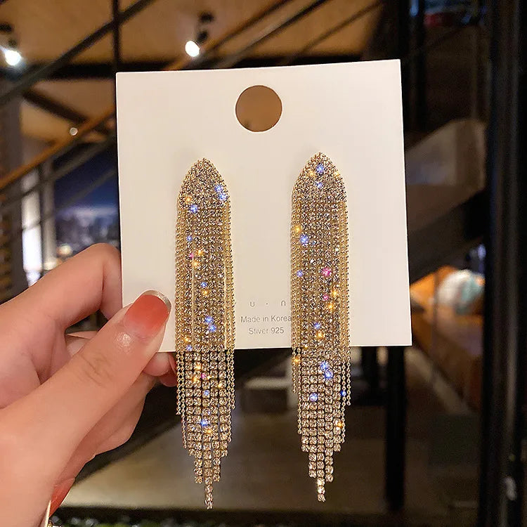 Rectangular Zircon Earrings – Elegant Women’s Wedding Jewelry