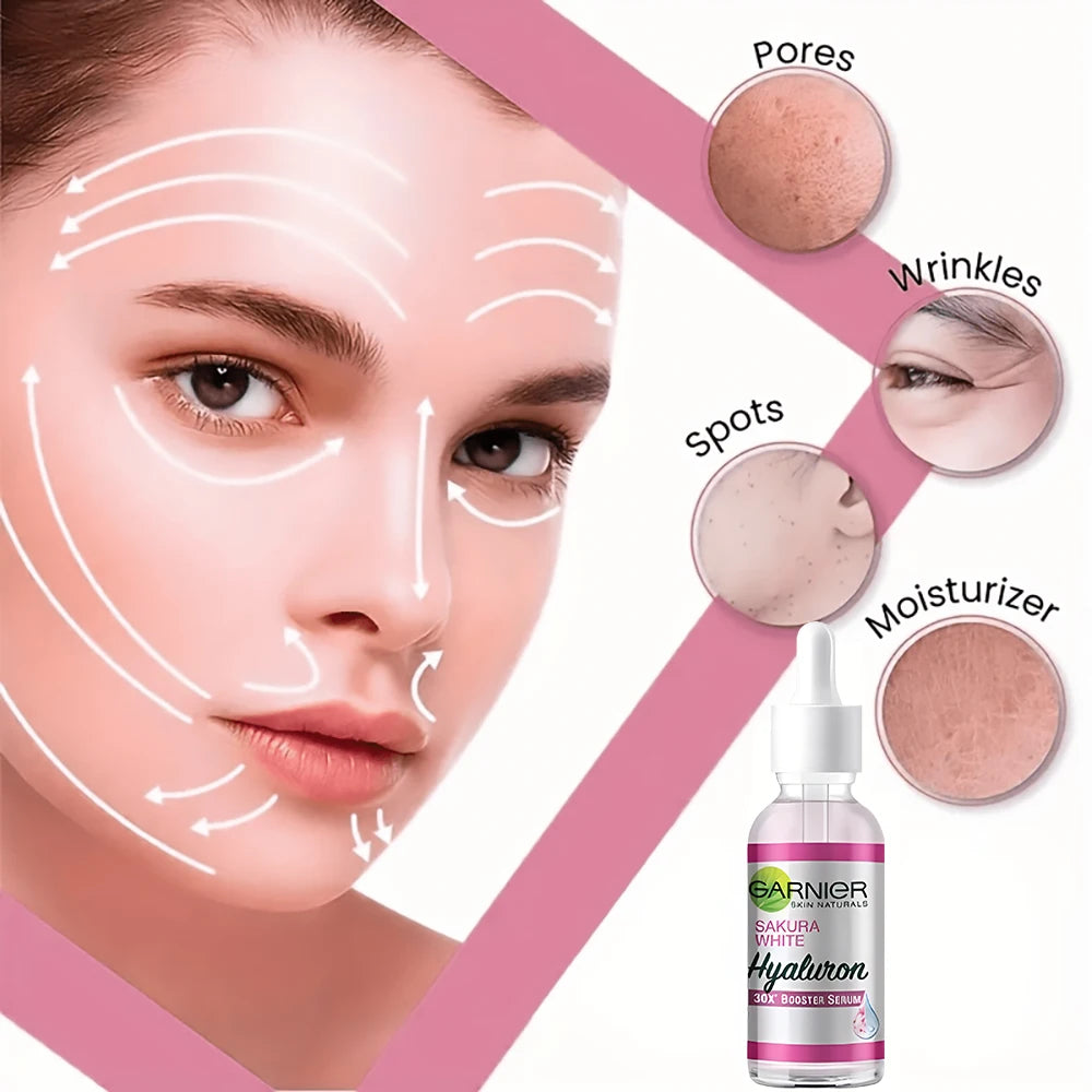 30ml Garnier Whitening Essence – Acne Mark Removal, Blackhead & Comedone Care, Pore Tightening, Moisturizing & Facial Repair Serum