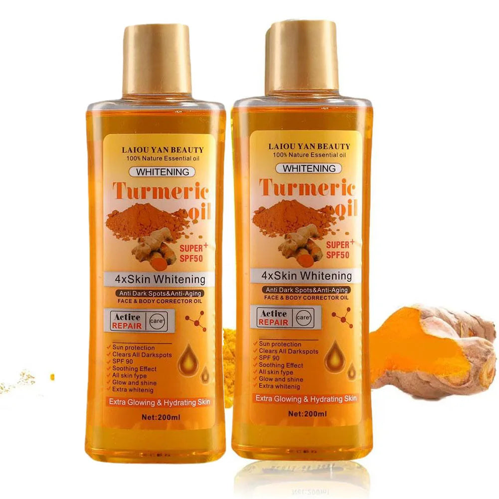 Turmeric & Ginger Essential Oil (200ml) – Deep Hydration, Nourishing & Smoothing Face & Skin Care