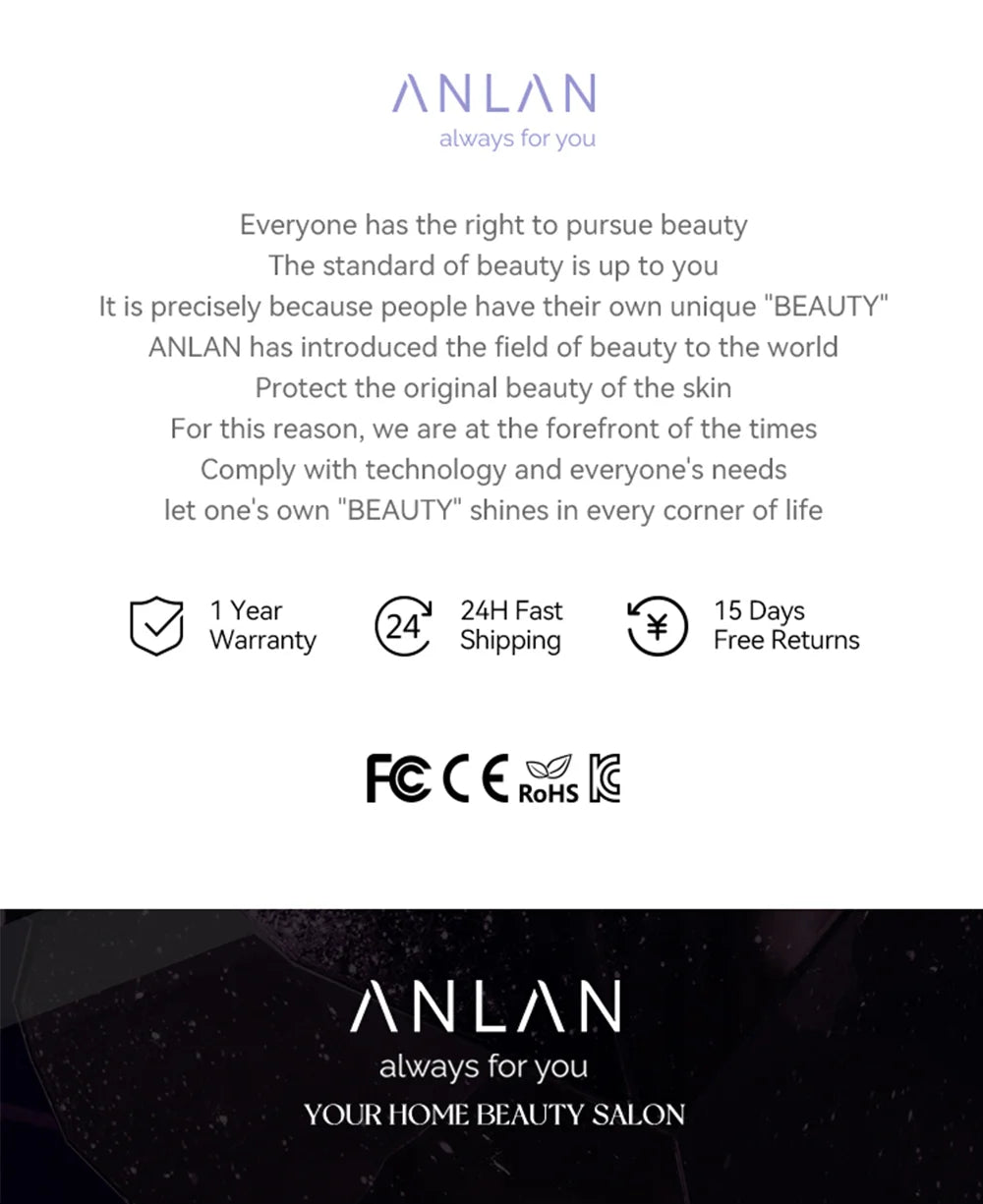 ANLAN Pro Skincare Device – 18K Gold RF EMS Facial Massager for Skin Tightening & Lifting