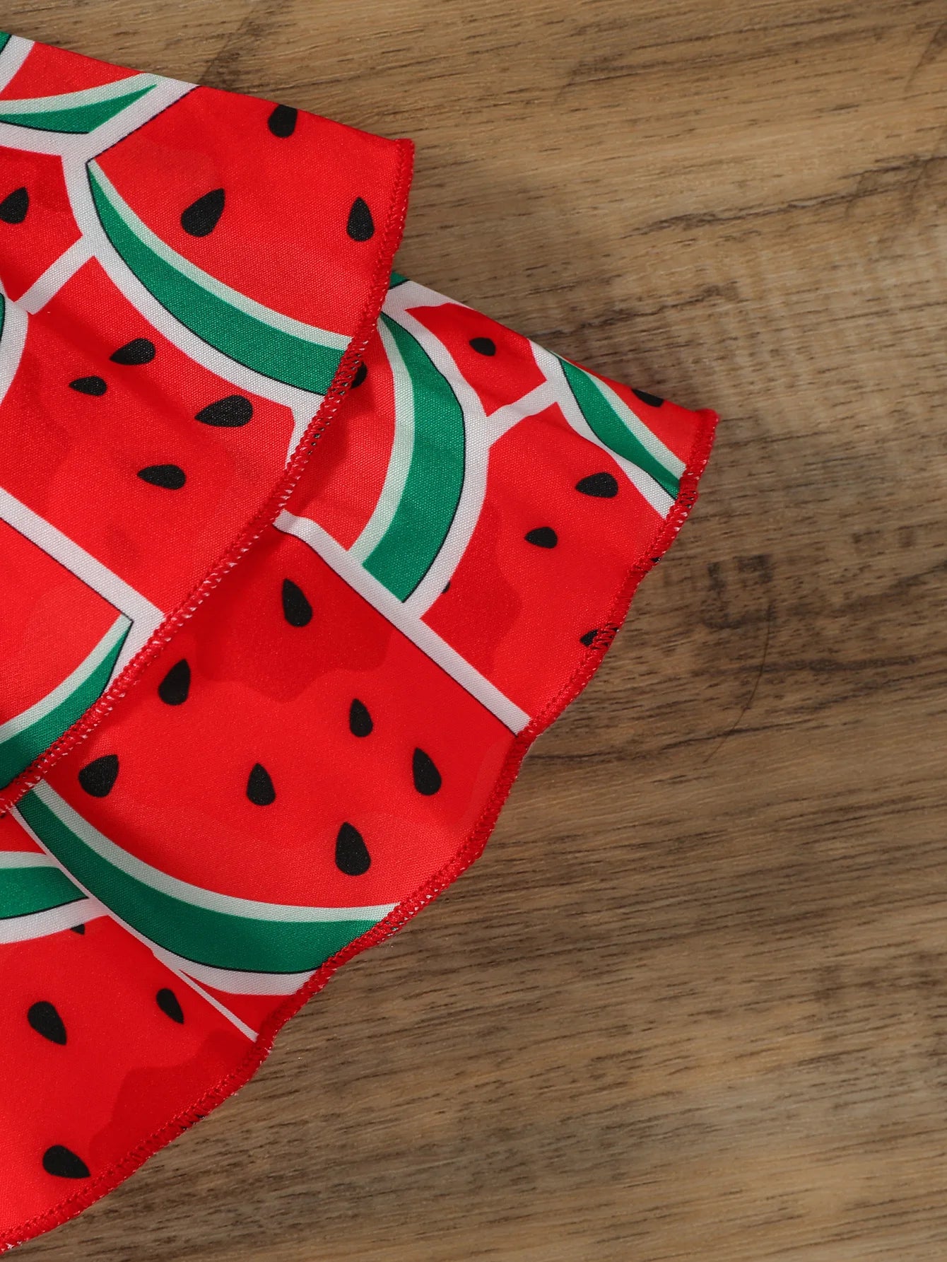 Baby Girl Watermelon Outfit – Sleeveless Summer Shirt Set