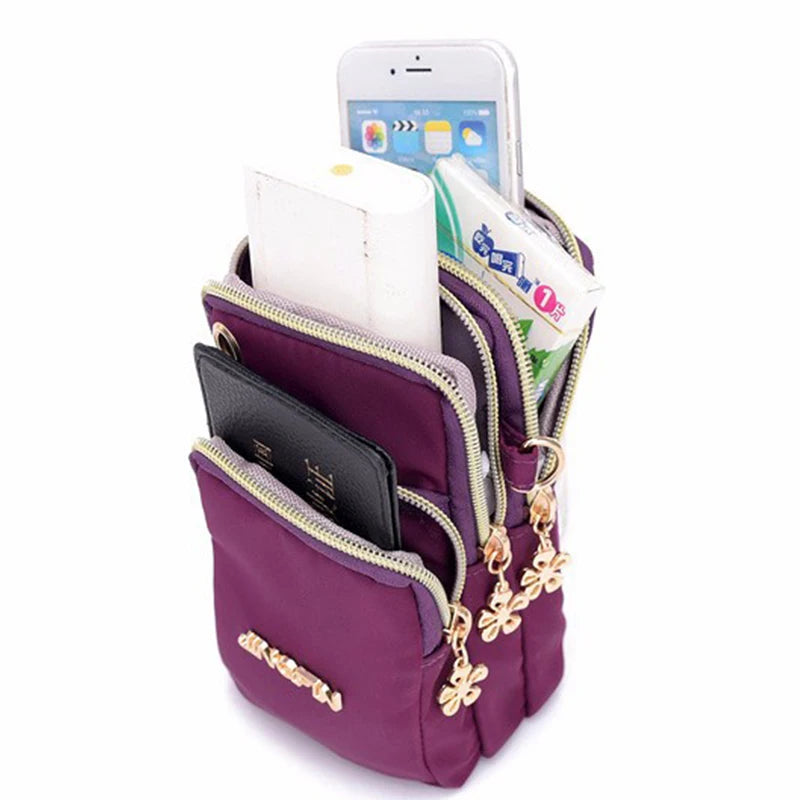 Waterproof Nylon Crossbody Bag – Small Messenger Shoulder Purse for Women