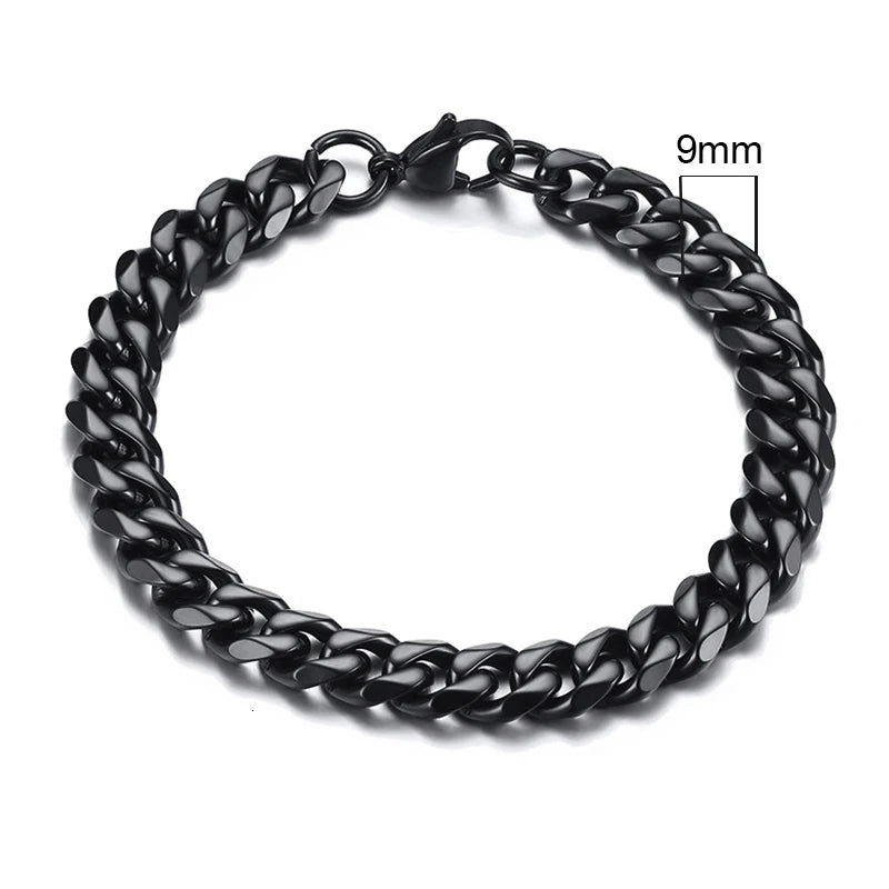 Stainless Steel Cuban Link Bracelet – Mens & Womens Unisex Jewelry