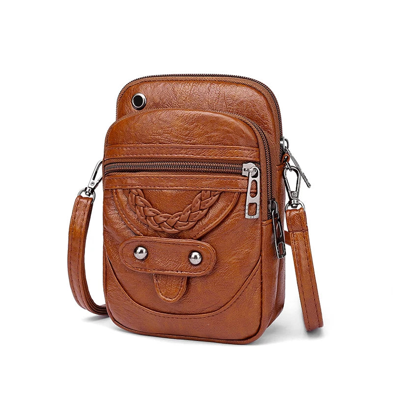Multi-Functional Soft PU Leather Shoulder Bag – Vintage Crossbody Purse for Women
