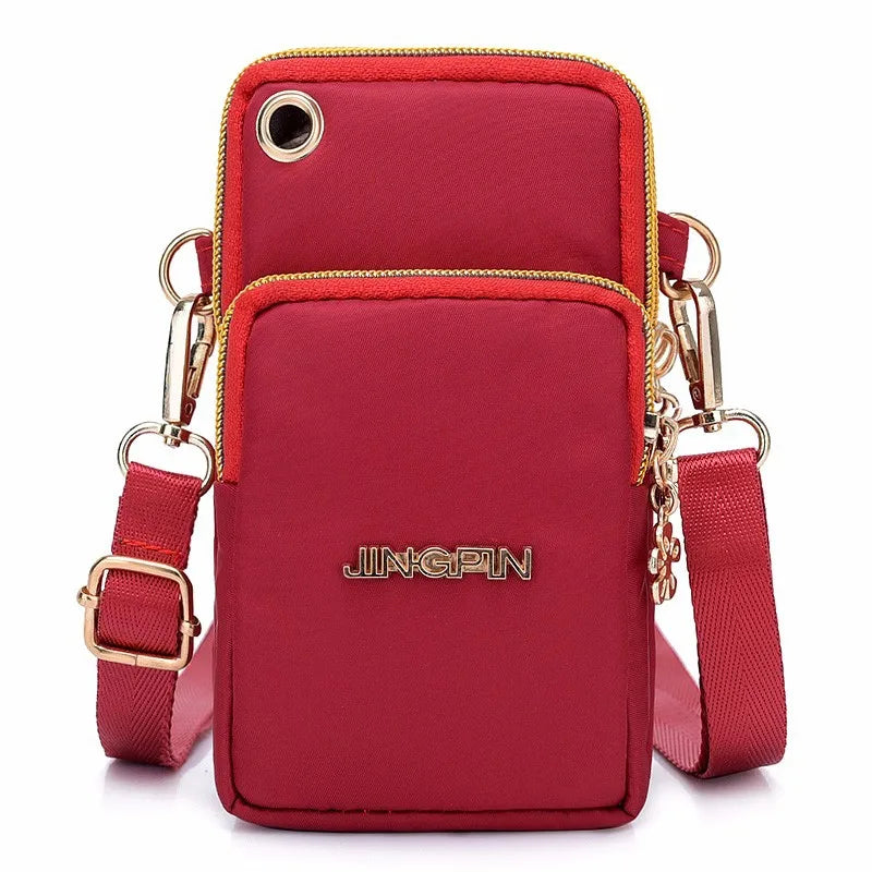 Waterproof Nylon Crossbody Bag – Small Messenger Shoulder Purse for Women